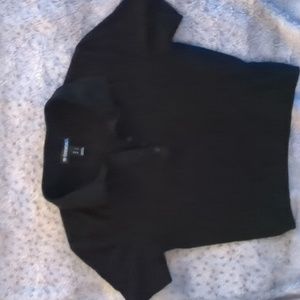 Black button cute top